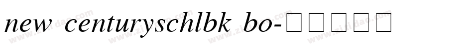 new centuryschlbk bo字体转换